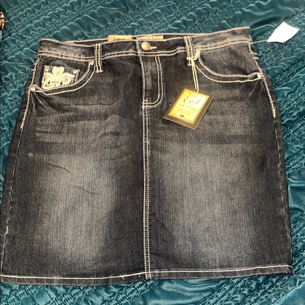 Earl Jeans Blue Gray Mini Pencil Skirt Casual